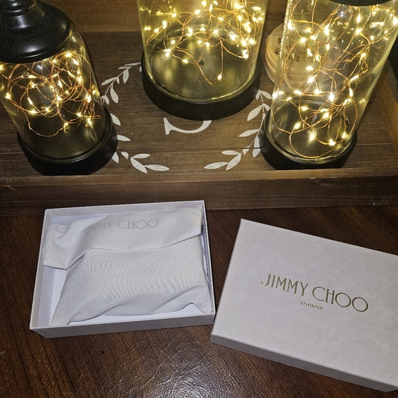 Jimmy Choo Nappa Leather Wallet with Light Gold JC Emblem - Picture 7 of 12